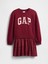 Kız Çocuk Bordo Oversize Sweatshirt Elbise 4