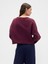 Kadın Bordo Heavyweight Fransız Havlu Kumaş Logo Crop Sweatshirt 4