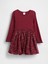 Kız Bebek Bordo Mixed Media Bubble Elbise 4