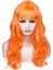 Turuncu Renk Astarlı Dalgalı Kesim Parti Peruğu 1