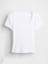 Kadın Beyaz Modern Fitilli Crop T-Shirt 3