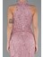 Halter Yaka Uzun Boncuklu Büyük Beden Abiye ABU5063 4
