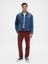 Erkek Bordo Slim Fit Gap Flex Khaki Pantolon 1