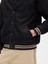Erkek Siyah Oversized Varsity Denim Ceket 3