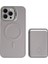 Primecase Iphone 15 Pro Gri Manyetik Özellikli Standlı Deri Kılıf+Kartlık 2