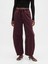 Kadın Bordo Mid Rise Ultrasoft Easy Horseshoe Jean Pantolon 7