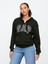 Kadın Siyah Gap Logo Fleece Fermuarlı Sweatshirt 1