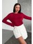 Rahat ve Şık Uzun Kollu Bisiklet Yaka Likralı Viskon Penye Body Bordo ( Lisinya ) 1