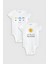 Organik %100 Pamuk Mom & Dad Anne Baba 2'li Bebek Body Set Badi Çıtçıtlı Zıbın Ikili 5095-5542 1