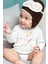 Organik %100 Pamuk Little One Fil Baskılı Uzun Kollu Bebek Çıtçıtlı Body Badi Zıbın Tulum 5436 1