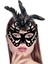 Siyah Süet Tüylü Kelebek Figür Parti Maskesi 1
