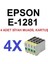 Epson T1281 Muadil Kartuş - Siyah - 4 Adet 1