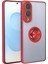 Lvsqvr Newface Samsung Galaxy S25 Edge Kılıf Montreal Yüzüklü Silikon Kapak - Kırmızı 1
