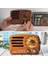 Küçük Boy Retro, Nostaljik, Ahşap Tasarım Bluetooth Hoparlörlü, Şarjlı, Taşınabilir Büyük Döndürülebilen Düğmeli Fm/am Destekli Radyo NS3380 (5067) 2