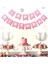 Pembe Üstüne Gümüş Gri Yaldızlı Happy Birthday Yazılı Doğum Günü Partisi Banner 1