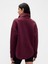Kadın Bordo Gapfit Quilted Jacquard Pullover Spor Üst 4