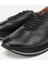 02AYH312100A100 ERKEK Deri Siyah Yumuşak Dokulu Spor Ayakkabı 3