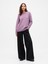 Kadın Mor 100% Pamuk Oversize Kazak 5