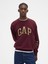 Erkek Bordo Heavyweight Oversized Logo Sweatshirt 1