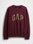 Erkek Bordo Heavyweight Oversized Logo Sweatshirt 2