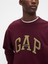 Erkek Bordo Heavyweight Oversized Logo Sweatshirt 3