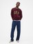 Erkek Bordo Heavyweight Oversized Logo Sweatshirt 5