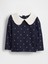 Kız Bebek Lacivert Sailor Yaka Uzun Kollu T-Shirt 1