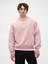 Erkek Pembe Heavyweight Oversized Gap Logo Bisiklet Yaka Sweatshirt 1