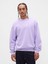 Erkek Mor Heavyweight Oversized Gap Logo Bisiklet Yaka Sweatshirt 1