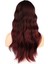 Dalgalı Perçemli Fiber Sentetik Orta Boy Peruk - Kızıl Kahve 5