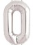 0 Rakam Folyo Balon Gümüş 40 Inç (5148) 1