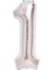 1 Rakam Folyo Balon Gümüş 40 Inç (5148) 1