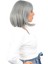 Küt Kahküllü Fiber Sentetik Peruk - Gri 2