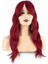 Dalgalı Perçemli Fiber Sentetik Orta Boy Peruk - Kızıl 2