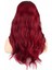 Dalgalı Perçemli Fiber Sentetik Orta Boy Peruk - Kızıl 5