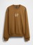 Erkek Kahverengi Heavyweight Oversized Gap Logo Bisiklet Yaka Sweatshirt 2