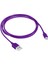 Micro USB Data ve Şarj Kablosu 1,2 m Mor Renkli Hızlı Şarj Uyumlu 4