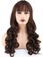 Dalgalı Perçemli Uzun Fiber Sentetik Peruk - Koyu Kahve 2