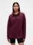 Kadın Bordo Gapfit Quilted Jacquard Pullover Spor Üst 1