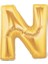 N Harf Folyo Balon Altın Renk 40 Inç (5148) 1
