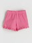 Yeni Sezon Beli Lastikli Fırfırlı Kız Bebek Şort 2'li 2