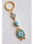Hediyelik Nazar Boncuklu Turkuaz Şans Balık Anahtarlık 10 cm 4