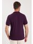 Erkek Slim Fit Dar Kesim Pamuklu Yumuşak Dokulu Serin Tutan Kumaş Düz Pike Mürdüm Polo Yaka Tişört 7
