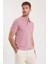Erkek Slim Fit Dar Kesim Pamuklu Yumuşak Dokulu Serin Tutan Kumaş Düz Pike Lila Polo Yaka Tişört 4