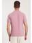Erkek Slim Fit Dar Kesim Pamuklu Yumuşak Dokulu Serin Tutan Kumaş Düz Pike Lila Polo Yaka Tişört 7