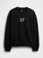 Erkek Siyah Heavyweight Oversized Gap Logo Bisiklet Yaka Sweatshirt 2