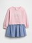 Kız Bebek Pembe Gap Sweatshirt Elbise 1