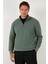 Pamuklu Regular Fit Yarım Fermuarlı Dik Yaka Sweat Erkek Sweat 5905716 4