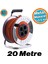 Seyyar Metal Makaralı Cca Kablo 4 Prizli Monofaze Uzatma Kablosu 3x2.5 mm Ttr Kablo 20 Metre 1
