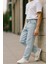 Baggy Fit Jean Leon Yüksek Bel Bol Kesim Kot Pantolon C352 5